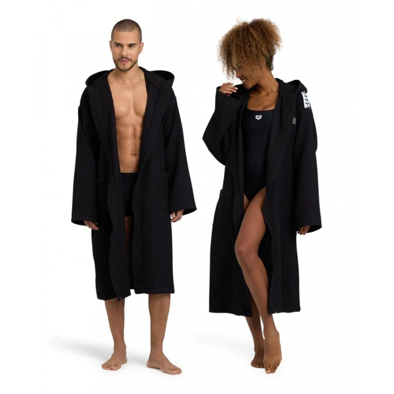 ARENA ACCAPPATOIO WAFFLE HOODED ROBE BLACK
